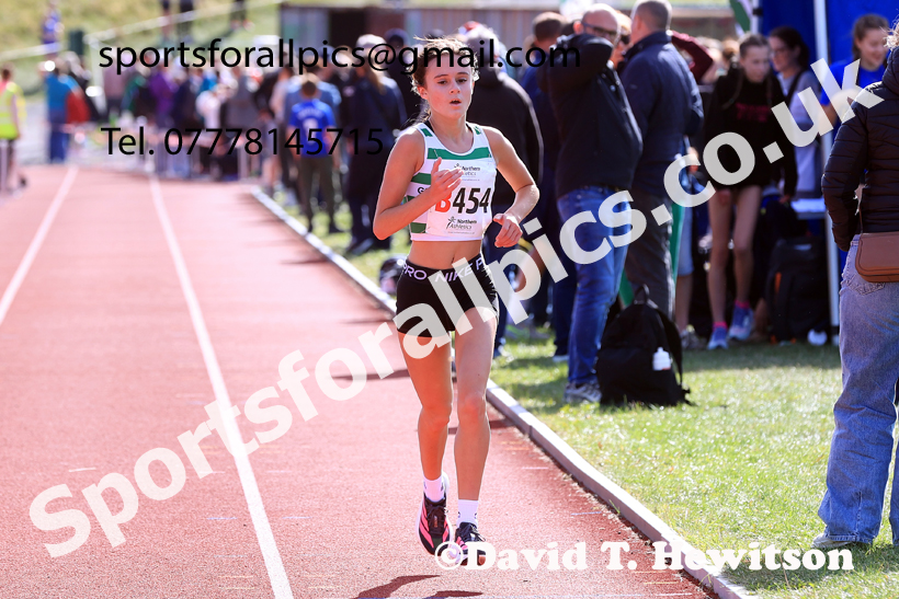 Girls Under-14s, 2026 Northern Mens 6 and Womens 4 Stage and Youngsters Relays, Silksworth, Sunderland. Photo: David T. Hewitson/Sports for All Pics